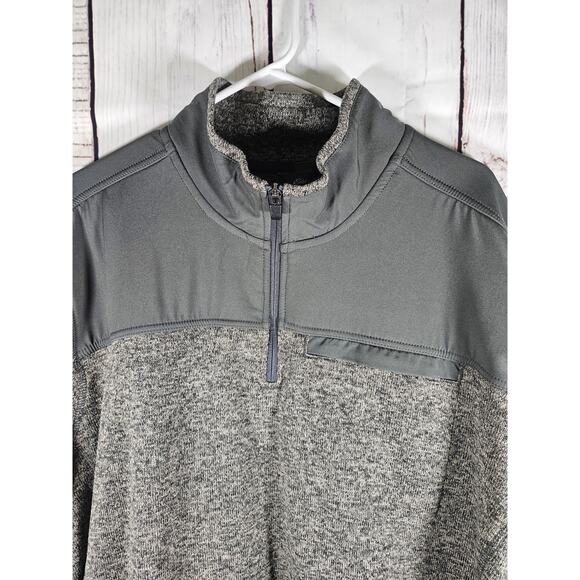 Eddie Bauer Long Sleeve Quarter Zip‎ Pullover Sweater Heather Grey Mens Size 2XL - Picture 2 of 6